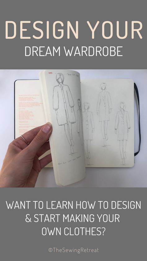 Clothing To Sew For Beginners, Create Sewing Pattern, How To Sketch For Fashion Design, How To Sketch Design Clothes, Make Your Own Wardrobe, How To Sketch Fashion Design For Beginners, How To Be A Designer Fashion, How To Be A Fashion Designer Tips, See Your Own Clothes