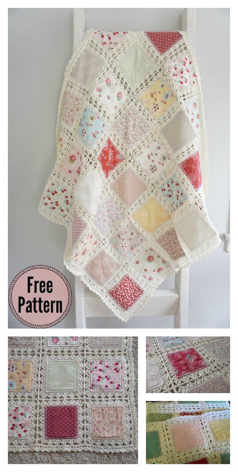 High Tea Fusion Quilt Free Crochet Pattern and Video Tutorial Crochet Quilt Tutorial, Fusion Quilt, Crochet Zig Zag, Crochet Quilt Pattern, Crochet Blanket Pattern Easy, Crochet Bedspread, Crochet Quilt, Crochet Fabric, Patchwork Quilting