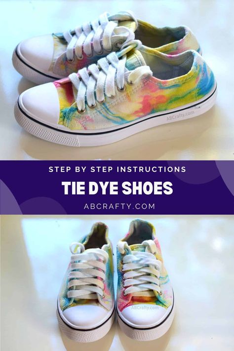 Tie Dye Shoes Tie Dye Sneakers Diy, Tie Dye Canvas Shoes, Dyed Converse Diy, How To Dye Canvas Shoes, Diy Tie Dye Shoes, Dye Converse, Easy Diy Tie Dye, Converse Ideas, Tie Dye Converse