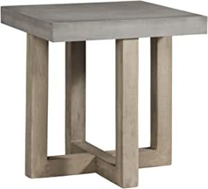 Signature Design by Ashley Lockthorne Contemporary Square End Table with Faux Concrete Finished Top, Gray Square Cocktail Table, Contemporary End Tables, Concrete Finish, Casual Luxury, Modern End Tables, Living Room End Tables, Side And End Tables, Occasional Table, Square Tables