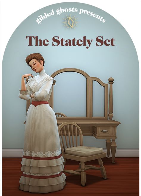 The Stately Set | GildedGhosts on Patreon Sims 4 Cc Maxis Match Fancy, Sims 4 Cc Patreon Vintage, 1800 Sims 4 Cc, 1800s Sims 4 Cc, Sims 4 Cc 1800s, Sims 4 Cc 1800s Clothes, Sims 4 Historical Cc Furniture, Historical Sims 4 Cc, Sims 4 1800s Cc