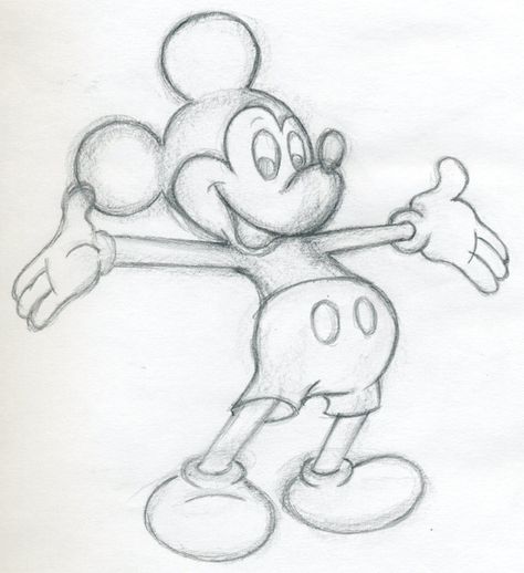 Mickey Mouse pencil drawing Pencil Drawing Tutorials, Drawing Hair, Miki Fare, Easy Pencil Drawings, Mickey Mouse Drawings, Disney Character Drawings, Easy Disney Drawings, Mouse Drawing, Disney Art Drawings