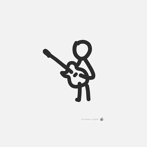 guitar playing stick figure Tattoo Designs, Guitar, Tattoos, Stick Figure, Guitarist