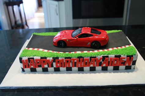 Ferrari Sports Car Cake Sports Car Birthday Cake, Sports Car Cake, Lamborghini Cake, Leo Cake, Ferrari Sports Car, Car Cakes For Boys, Ferrari Cake, Car Cakes, Boy Cakes