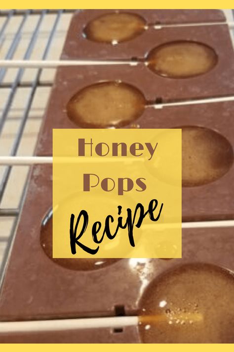 Honey Suckers Recipe, How To Make Honey Lollipops, How To Make Honey Spoons For Tea, Honey Suckers Homemade, Honey Lolipop, Honey Lollipops, Honey Pops, Lollipop Recipe, Honey Candy