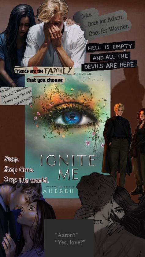 Ignite me by Tahereh Mafi #igniteme #shatterme Ignite Me, Girl Wallpapers For Phone, Shatter Me Quotes, Dystopian Books, Tahereh Mafi, Aaron Warner, Shatter Me Series, Shatter Me, Fictional World