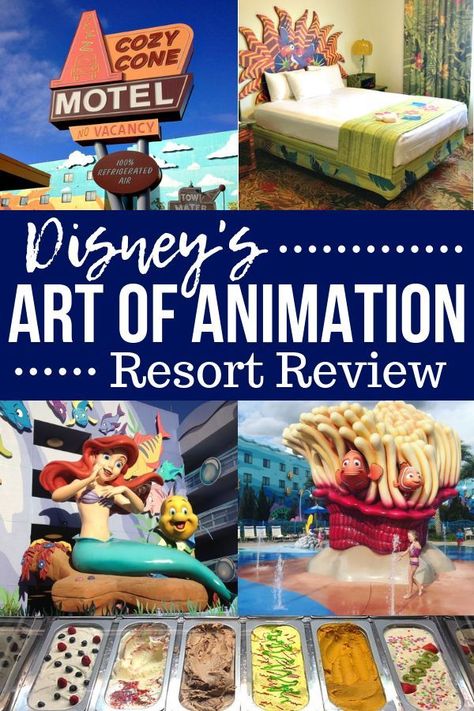 An in-depth Disney Art of Animation Resort review. Pools, Family Suites, Dining, Little Mermaid Rooms, Transportation, Amenities, and more. Get tips and tricks for Disney World vacation planning! #disneyworld #travel #disneyresort via @thefrugalsouth Mermaid Rooms, Disney Art Of Animation Resort, Disney World Fotos, Florida Rooms, Art Of Animation Disney World, Little Mermaid Room, Disney Value Resorts, Disney World Map, Concept Art Landscape