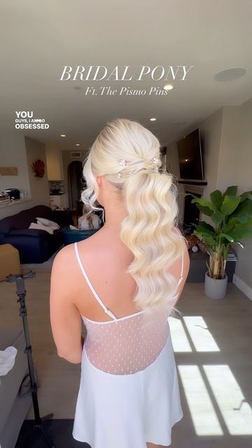 Jay Kay Braids & Bridal on Instagram: "Gorgeous bridal pony ft our Pismo Pearl Pins ✨ . @bfbhair @jaykaybraids . #hairreels #bridalhair #weddinghair #bridalpony #bridesmaidhair #pony #ponytail #bridalhairaccessories #weddingaccesories" Bridal Pony, Pearl Pins, Jay Kay, Hair Accessories Ponytail, Half Up Wedding Hair, Wedding Accesories, Bridal Hair Inspiration, Wedding Hairstyles Bride, Pearl Bride