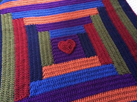 Ravelry: PBELKNAP's Log Cabin Blanket Log Cabin Crochet Blanket Pattern Free, Log Cabin Crochet Blanket, Cabin Crochet Blanket, Log Cabin Crochet, Crochet Log Cabin, Cabin Crochet, Log Cabin Blanket, Crochet Blanket Pattern Free, Cabin Blanket