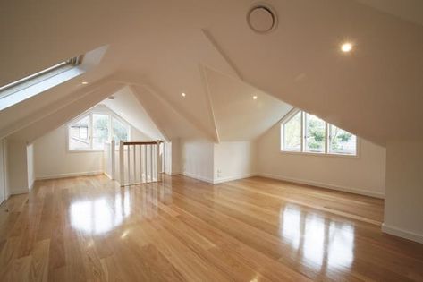 Convert Your Attic Into A Bedroom | Salter Spiral Stair Attic Conversion Ideas, Attic Master Suite, Attic Renovation Ideas, Attic Lighting, Finished Attic, Attic Bedroom Designs, Attic Ideas, Attic Conversion, Attic Design