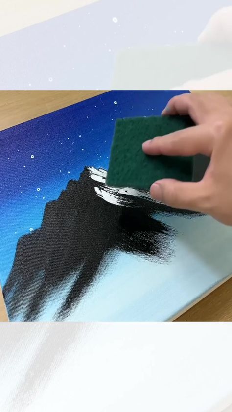 How to Draw Snowy Mountains | By Painting Skills Mountain And Lake Painting Easy, Snow Capped Mountains Painting, Drawing Mountains Easy, Snowy Mountains Drawing, How To Paint Mountains, Easy Mountain Painting, Snowy Mountains Painting, Snowy Mountain Painting, Snow Mountain Painting