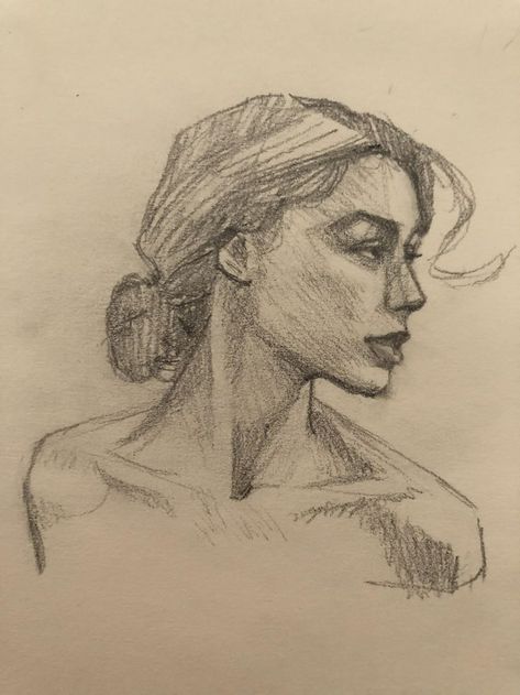 #pencildrawning #portraitpencil Drawing Faces Profile, Side Profile Pencil Drawing, Side Profile Portrait Drawing, Profile Sketch Woman, Pencil Portraits Sketch, Faces Drawings Sketches, Portrait Drawing Reference Sketch, Women Face Drawing Sketches, Face Profile Drawing Reference