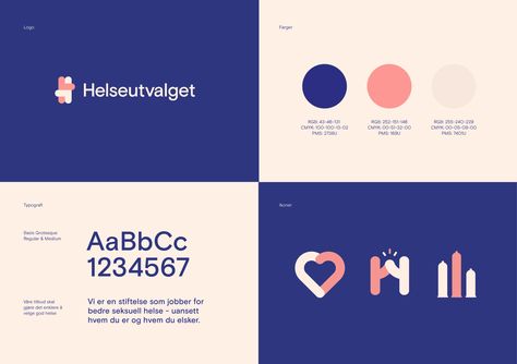 Helseutvalget (Gay and Lesbian Health Norway) | Beautiful Simple Illustrations for Sexual Health Organisation | Award-winning Branding Schemes/Medium Organisation | D&AD Organisation, Healthcare Branding, 브로셔 디자인, Healthcare Logo, Brand Manual, Illustration Simple, Logo Presentation, Medical Logo, Identity Design Logo