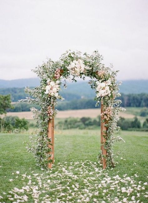Create a DIY wedding arch for your big day. These stunning decor ideas are sure to make your special day spectacular. A beautiful wedding arch can anchor an outdoor ceremony and serve as a photo backdrop. Read on for our favorite DIY wedding arches you can use to get inspired and create elegant structures that align with your own personal style.    #weddingideas #weddingsdecor #wedding Farm Wedding, Spring Wedding Decorations, Spring Wedding Inspiration, Spring Diy, Ceremony Decorations, Wedding Arch, Wedding Themes, Backyard Wedding, Fun Wedding