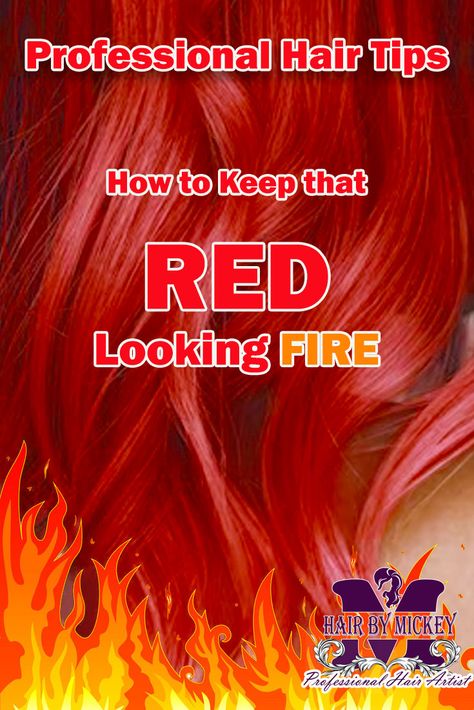 Get great tips on how to keep your fashion red hair color looking it's best! Expert tips from a Hair Color Professional

#redhair #red hair care #red hair maintenance #red hair How To Keep Red Hair From Fading, How To Maintain Red Hair Color, Red Hair Vibrant, Red Hair Care, Fashion Red Hair, Red Hair Tips, Red Shampoo, Color Depositing Shampoo, Using Dry Shampoo