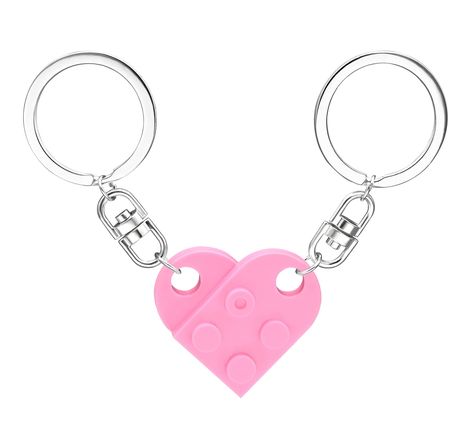 PRICES MAY VARY. ❤❤ Matching Brick Keychain - Cute heart shape keychains (Set of 2), any two blocks can be put together to form a perfect heart shape. Together we can match sweetly, when we are apart, we are half of each other. It is a sweet gift for your boyfriend girlfriend. ❤❤Love Keychain for Couples - A love keychain for you and your partner or your best friend. Keep close to your loved one even when you are apart. It looks like a brick when they’re not together, you will feel like it’s rea Sweet Gifts For Girlfriend, Keychain For Couples, Friendship Keychains, Perfect Heart, 2 Best Friends, Love Keychain, Couples Keychains, Nostalgic Gifts, Matching Keychains