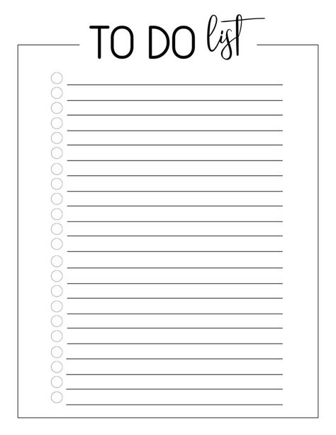 Free Printable To Do Checklist Template - Paper Trail Design Blank To Do List, Free To Do List, To Do List Template, To Do Checklist, To Do List Printable, To Do Planner, To Do Lists Printable, Budget Planer, Todo List