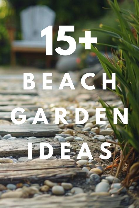 Lets explore some key features that you can incorporate to create the perfect beach style garden. Check out these 15 beach garden ideas.  Top Tip: Embrace a palette of soft blues, sandy beiges, and weathered whites in décor and accessories to effortlessly channel the serene vibes of a coastal retreat in your garden. Beach Garden Ideas, Beach Garden Decor, Coastal Patio Ideas, Beach Garden Design, Coastal Landscaping Ideas, Beach Theme Garden, Beach Theme Backyard, Beach Pathway, Coastal Backyard