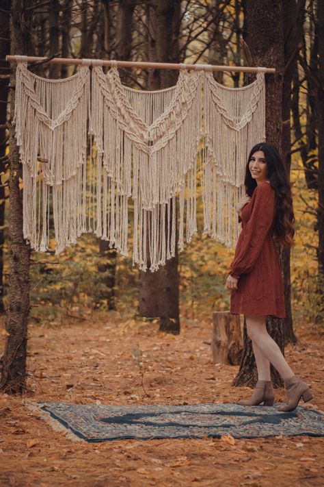 It is a huge statement and perfect for boho weddings styles or for a boho photoshoots as what me and hubby did, the macrame gave so much romance vibes in our photo session! #macrame #macramebackdrop #bohemianphotoshoot #bohemianstyle #bohemian #bohemianstyle #macramecoaster #macramediy Macrame Photo Backdrop, Macrame Photoshoot, Bohemian Photoshoot, Macrame Backdrop, Boho Style Wedding, Macrame Diy, Photo Backdrop, Macrame Wall, Photo Session