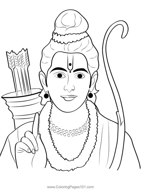 Lord Rama Rama Navami, Buddhist Art Drawing, Pencil Drawing Images, Rangoli Simple, Ram Image, Easy Mandala Drawing, Floral Cards Design, Pencil Sketch Images, Easy Love Drawings