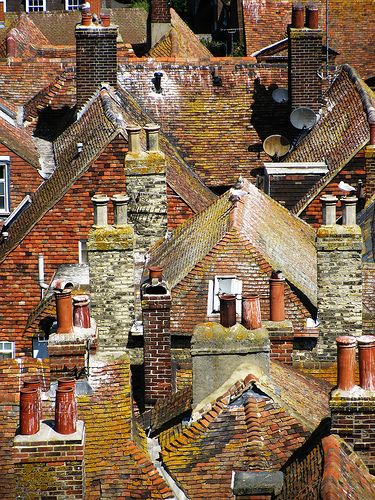 Roof tops and Chimney Pots. Jul 4, 2009 10:56 AM. by: stmoritz1960. Old Houses, East Sussex, Old Building, Chimney Pots, Roof Tops, Scenic Photos, Interesting Buildings, Old Buildings, Architecture Details