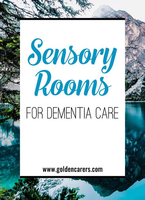 Montessori, Sensory Room For Adults, Ltc Activities, Sensory Room Ideas For Adults, Memory Care Unit, Sensory Space, Assisted Living Activities, Memory Care Activities, Sensory Integration Therapy
