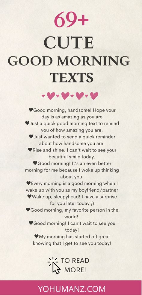 Good Morning Wishes For Him, Cute Messages For Her, Romantic Texts For Him, Cute Morning Texts, Sweet Messages For Him, Cute Good Morning Messages, Sweet Messages For Boyfriend, Good Morning Texts For Him, Sweet Texts For Him