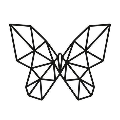 (Butterfly) Geometric Art Animal, Geometric Shapes Art, Geometric Design Art, Geometric Drawing, Unique Drawings, 3d Pen, Butterfly Drawing, Geometric Animals, Stained Glass Art