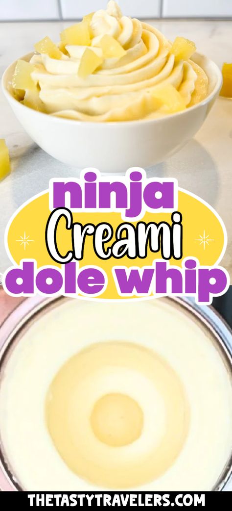 Check out my recipe for making Ninja Creami Dole Whip! I’ll show you how to make the perfect Dole Whip using your Ninja Creami. The texture is AMAZING, and the flavor is pretty great too! Easy Ninja Creami Dole Whip, Dole Whip Ninja Cream I, Ninja Creami Recipes Using Frozen Fruit, Dole Whip Disney Recipe Ninja Creami, Breakfast Ninja Creami, Ninja Creami Lavender Ice Cream, How To Use Ninja Creami, Ninja Creami Orange Sherbet, Ninja Creami Drink Recipes Alcohol