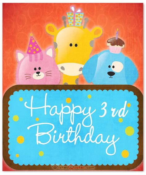3rd Birthday Wishes card 3rd Birthday Wishes, Birthday Wishes For Kids, Birthday Card Messages, Minions Wallpaper, Birthday Wallpaper, Birthday Wishes Cards, Happy Birthday Messages, Kids Birthday Cards, Birthday Board