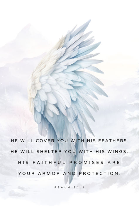 Psalm 91:4 He Will Cover You With His Feathers, Digital Printable Christian Wall Art, Bible Verse Wall Art, Farmhouse Decor Baptism Gift Digital Art, Digital Prints, Printable Wall Art Downloadable Art Psalm 91 4 Wallpaper, He Will Cover You With His Feathers, Psalm 91:11, Psalm 91 Wallpaper, Baptism Bible Verses, 91 Psalm, Psalm 91 Art, Psalms 91 4, List Of Positive Words