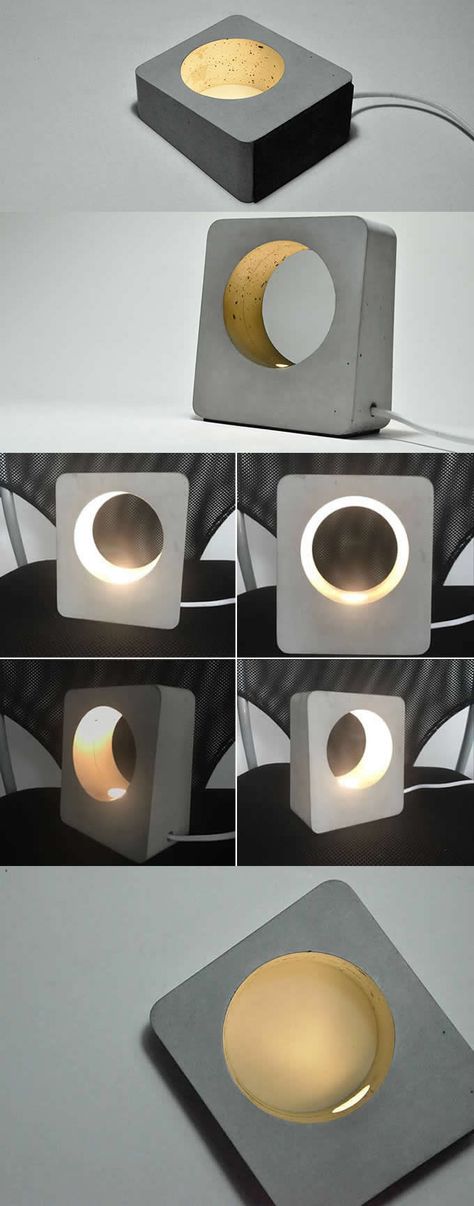 Diy Concrete Ideas, Diy Luminaire, Decoration Beton, Diy Beton, Lampe Diy, Concrete Light, Concrete Ideas, Beton Design, Cement Art