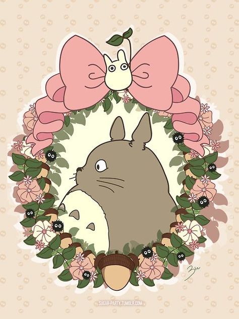 pink totoro | Tumblr Totoro Party, Totoro Art, Studio Ghibli Films, Art Studio Ghibli, Personajes Studio Ghibli, Ghibli Tattoo, Kiki’s Delivery Service, Septième Art, Studio Ghibli Movies