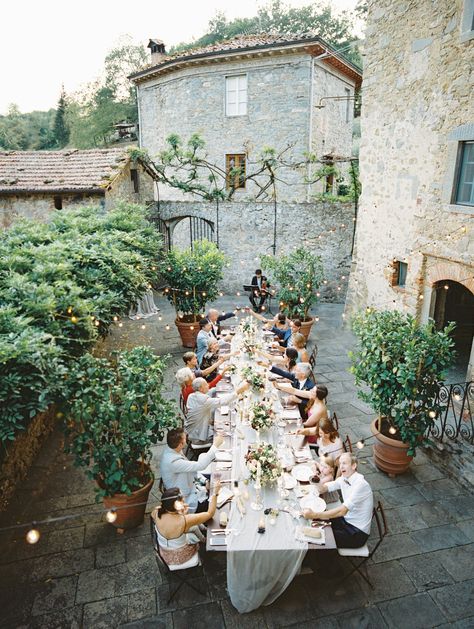 Italian intimate destination wedding in Tuscany | reception, dinner, guests, courtyard, Tuscan, Italy, blue, villa, romantic, photography, beautiful, travel, wedding, bride, cake | D’Arcy Benincosa Photography – Destination Wedding Photographer, Creative Business Marketing Coach, Workshop Host, & Podcaster Outdoor Weddings, Destination Wedding Checklist, Vows Renewal, Tuscan Wedding, Italian Countryside, Long Table, Garden Parties, Martha Stewart Weddings, Tuscany Wedding