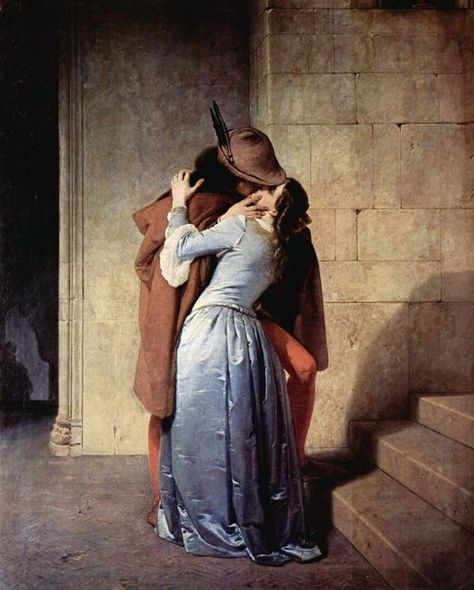 THE KISS "ROBIN HOOD” PASSIONATE HAYEZ FINE ART REAL CANVAS GICLEE 8X10 PRINT #Realism Galleria D'arte, William Waterhouse, John William Waterhouse, Pre Raphaelite, The Kiss, Classical Art, Art Memes, Love Painting, Classic Art