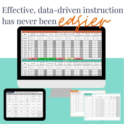 Reading Intervention Data Tracking, Graphing Project, Data Tracking Sheets, Special Education Behavior, Teacher Data, Student Data Tracking, Phonics Interventions, Data Wall, Excel For Beginners