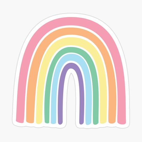 Get my art printed on awesome products. Support me at Redbubble #RBandME: https://www.redbubble.com/i/sticker/Rainbow-Pastel-Kawaii-Cute-Aesthetic-by-candymoondesign/60489869.EJUG5?asc=u Topper Pelangi, Cute Clipart Aesthetic, Rainbow Aesthetic Stickers, Cute Aesthetic Stickers Pastel, Cute Rainbow Drawings, Rainbow Stickers Aesthetic, Unicornio Aesthetic, Sticker Design Aesthetic, Rainbow Pastel Aesthetic