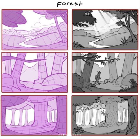 Mitch Leeuwe, Composition Tips, Artist Reference, Storyboard Drawing, Comic Book Layout, Storyboard Illustration, Perspective Drawing Lessons, Comic Tutorial, Comic Layout