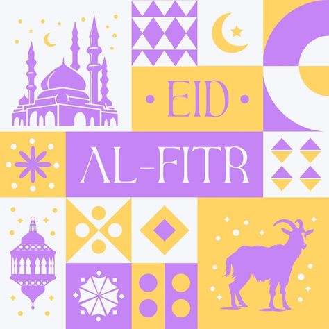 Eid mubarak al fitr seamless pattern in ... | Premium Vector #Freepik #vector Eid Graphic Design, Eid Al-fitr, Eid Adha Mubarak Design, Eid Al Fitr Design, Eid Mubarak Typography, Eid Illustration, Eid Post, Adha Card, Eid Mubarak Design