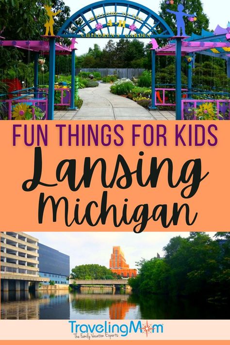 Michigan’s capital city of Lansing is a year-round family-friendly Midwest destination. Get the details on how to learn more about Michigan history, enjoy outdoor activities, eat new foods or simply spend the day exploring the downtown Lansing community. This list includes 14 fun and surprising things to do with kids in Lansing like getting on the water, quirky treats to eat, visiting the Michigan State Capitol Building and budget-friendly locations including a free fairy tale garden. #Michigan Dill Pickle Popcorn, Pickle Popcorn, Fairy Tale Garden, Michigan Travel Destinations, United States Travel Destinations, Michigan History, Michigan Vacations, Lansing Michigan, Things To Do With Kids