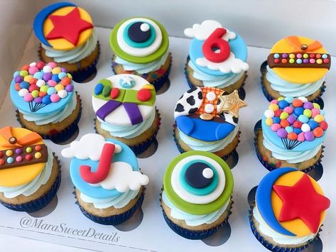 Disney Pixar Themed Birthday Party, Pixar Themed Birthday Party, Pixar Theme Birthday Party, Up Themed Cupcakes, Pixar Birthday Cake, Pixar Baby Shower Ideas, Pixar Party Ideas, Disney Pixar Birthday Party, Disney Themed Treats