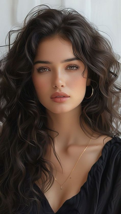 Turkish Model, Pretty Celebrity, Perfect Brunette, 인물 드로잉, Beautiful Women Faces, Most Beautiful Faces, Brunette Beauty, العناية بالشعر