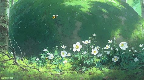 Honey Bee GIF - Honey Bee Flying - Discover & Share GIFs Gif Background, Nature Witch, Kiki’s Delivery Service, Desen Anime, Anime Gifs, Ghibli Art, Nature Gif, Aesthetic Gif, Anime Scenery Wallpaper