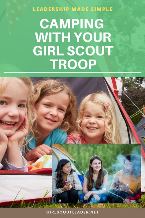 Camping With Your Girl Scout Troop Girl Scout Camping Packing List, Girl Scout Camping Ideas, Girl Scout Camping Activities, Scout Camping Activities, Camp Skits, Cabin Activities, Girl Scout Mom, Girl Scout Troop Leader, Camping Girl