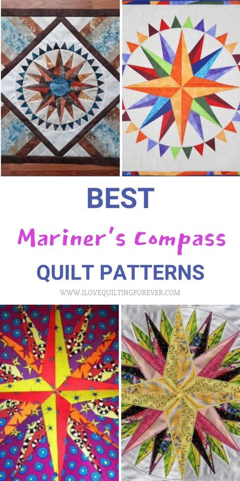 Best 4 Mariner's Compass Quilt Pattern Patchwork, Mariner Compass Quilt Pattern, Compass Rose Quilt Pattern, Mandela Quilts Patterns, Mariners Compass Quilts, Compass Star Quilt Pattern, Mariners Compass Quilt Pattern Free, 2 Colour Quilt Patterns, Mariners Compass Quilt Pattern