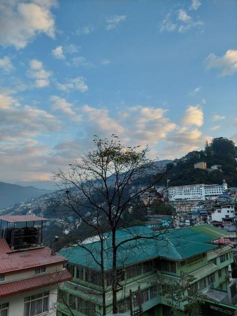 Morning in Gangtok sikkim Gangtok, Nature, Gangtok Sikkim Aesthetic, Sikkim Aesthetic, Gangtok Sikkim, Anime House, Panda Wallpaper, Holiday Travel Destinations, Scenic Travel