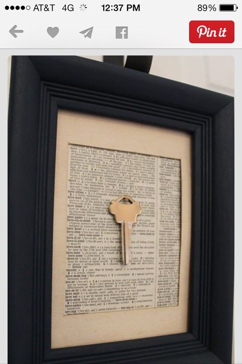Your first house key. A good memory keepsake. First Home Key, Key Frame, First House, House Keys, My New Room, First Home, My Dream Home, Home Deco, Home Projects