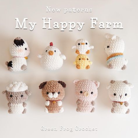 [New Pattern] Hi friends! I am so happy to say that my patterns for the farm animals are available in English on my website and Etsy. This… | Instagram Amigurumi Patterns, Have A Good Day Cute, Amigurumi Farm Animals, Farm Animals Crochet, Crochet Patterns Quick, Farm Animal Crochet, No Sew Amigurumi, Crochet Farm Animals, Tiny Farm