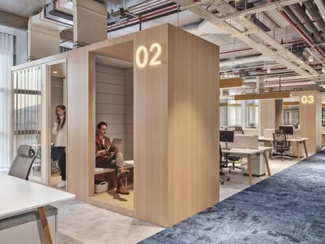 Architecht Information Systems Offices - Istanbul | Office Snapshots Open Office Design, Coworking Space Design, Commercial Office Design, Open Space Office, Office Design Inspiration, Office Pods, Modern Office Interiors, Coworking Office, Information Systems