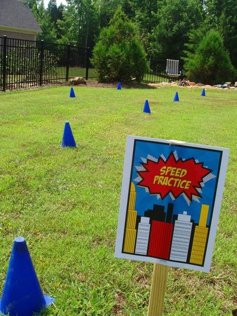 Superhero Outdoor Games, Superhero Birthday Activities, Super Hero Obstacle Course, Superhero Themed Games, Super Hero Training Activities, Superhero Training Activities, Super Hero Party Games, Superhero Party Activities, Superhero Games For Kids